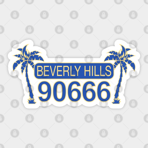 Beverly Hills 90666 Sticker by Plan8
